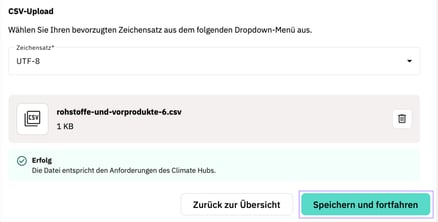 Erfolgreicher Upload