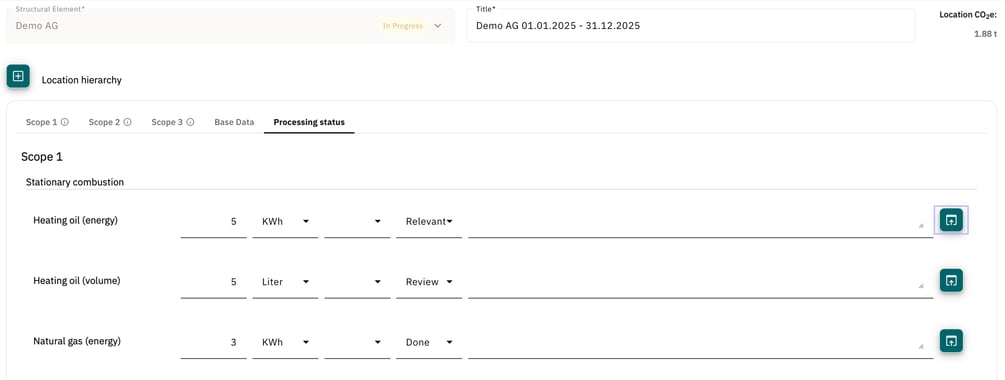 Processing Status Bugfix: Link between Processing status and Data tab