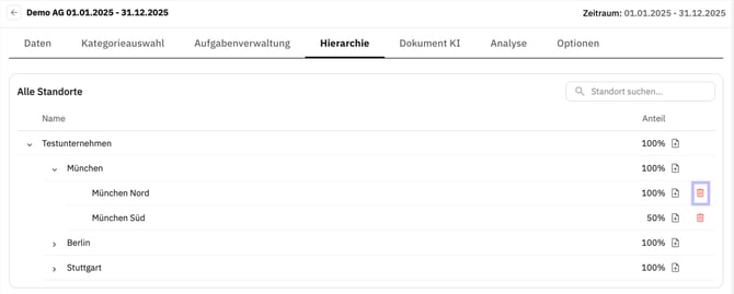 Strukturelement löschen